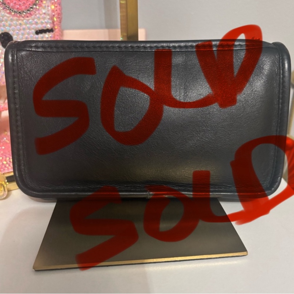 SOLD
Vintage Coach Black Leather pouch